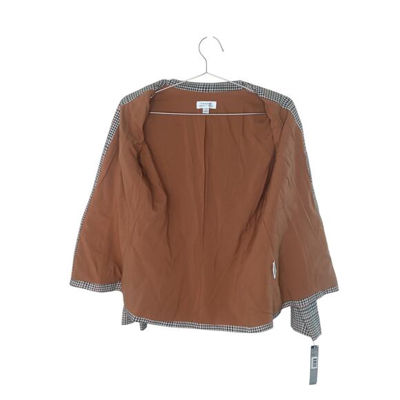 NWT Tahari Arthur S. Levine Blazer Sz 4 Plaid Retro Elbow Patch Jacket MSRP $139 - Picture 9 of 14